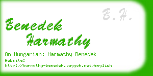 benedek harmathy business card